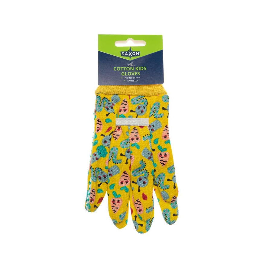 Saxon Kids Cotton Gloves - Non-Slip Grip - Comfortable Fit - 87mm x 135mm - SuperSaverAU - view 1