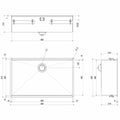 Barazza Flexi stainless steel single bowl sink - top, under or flush mount, 2 sink grids - 1QA841INK