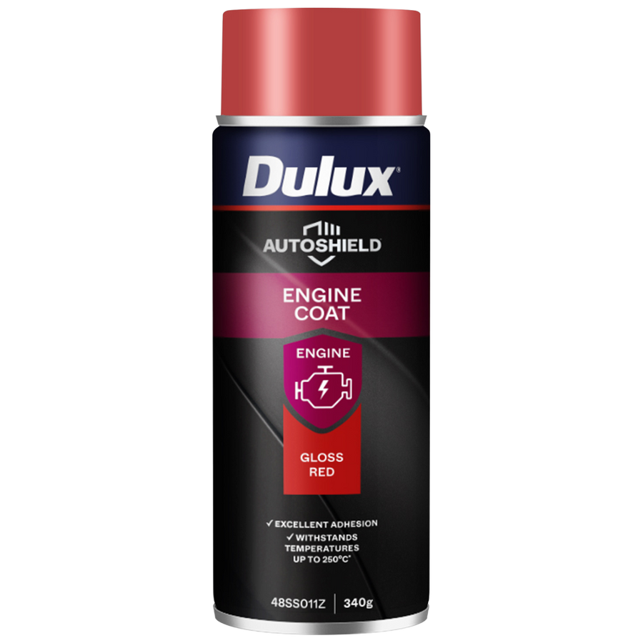 Dulux Autoshield Spray Paint 340g Red Engine Coat - 0.34L - Excellent Adhesion - SuperSaverAU - view 1