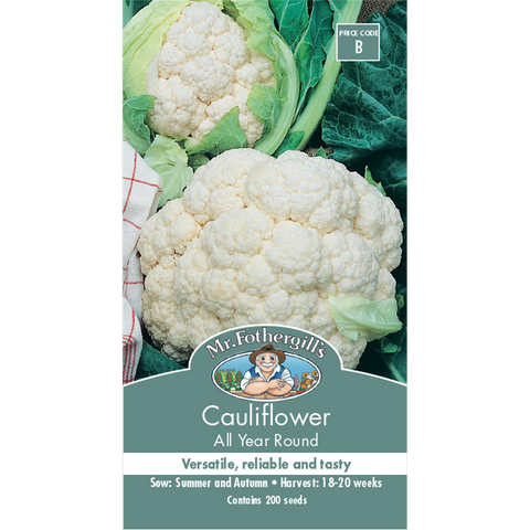 Mr Fothergill Cauliflower Seeds - 28 Days - Seed - Versatile Variety - SuperSaverAU - view 1