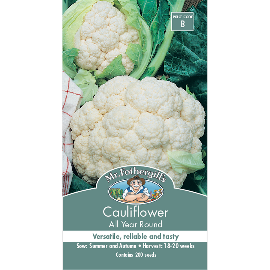 Mr Fothergill Cauliflower Seeds - 28 Days - Seed - Versatile Variety - SuperSaverAU - view 1