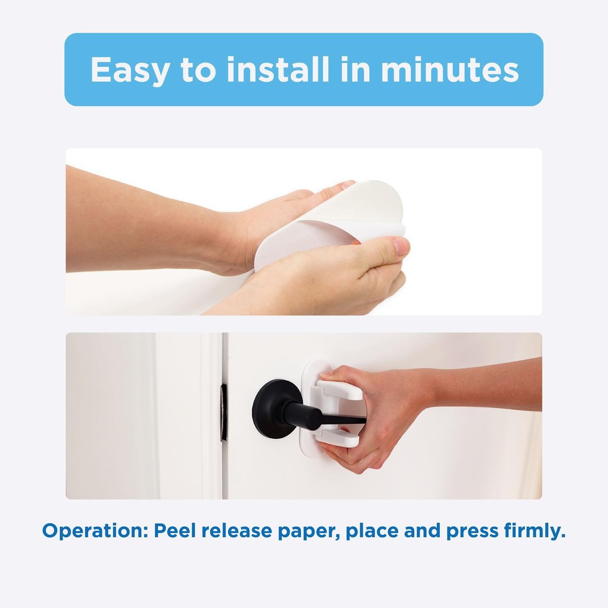 Perma Child Safety Door Lever Lock - 2 Pack - Plastic - Easy Install - SuperSaverAU - view 5