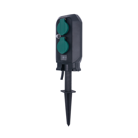 Click 4 Outlet Power Garden Stake Socket - 4 x 10A Outlets - Weatherproof - SuperSaverAU - view 1