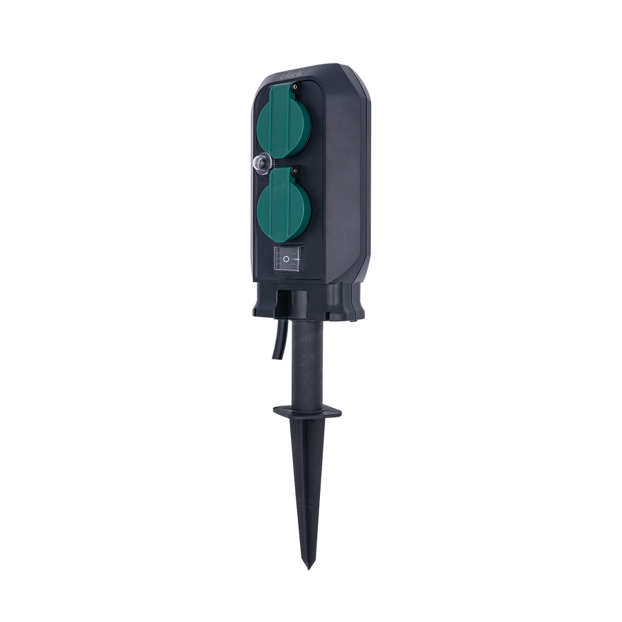 Click 4 Outlet Power Garden Stake Socket - 4 x 10A Outlets - Weatherproof - SuperSaverAU - view 1