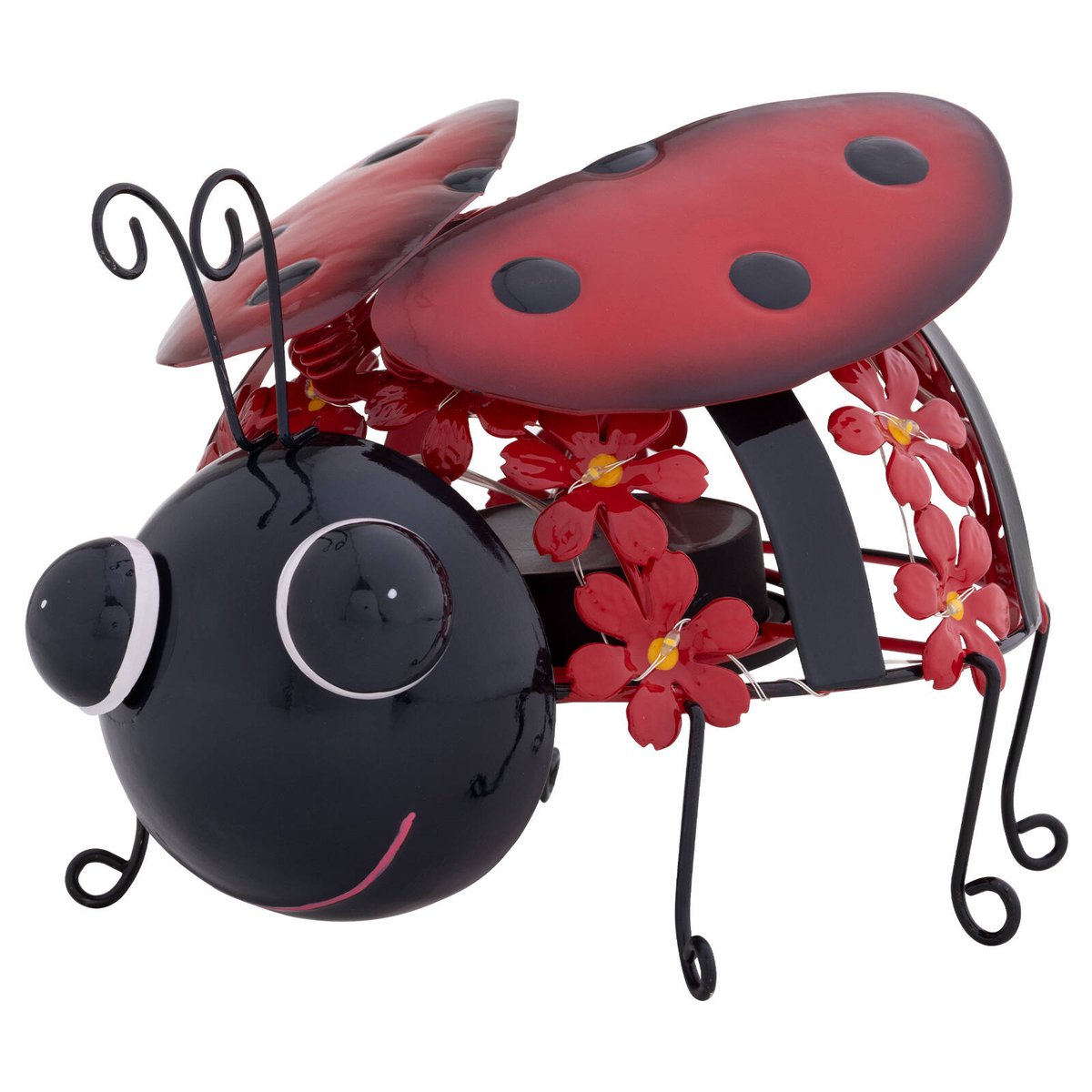 Click Solar Metal Animal Light Bug - 1.2V Rechargeable - Red - Outdoor Decor - SuperSaverAU - view 1