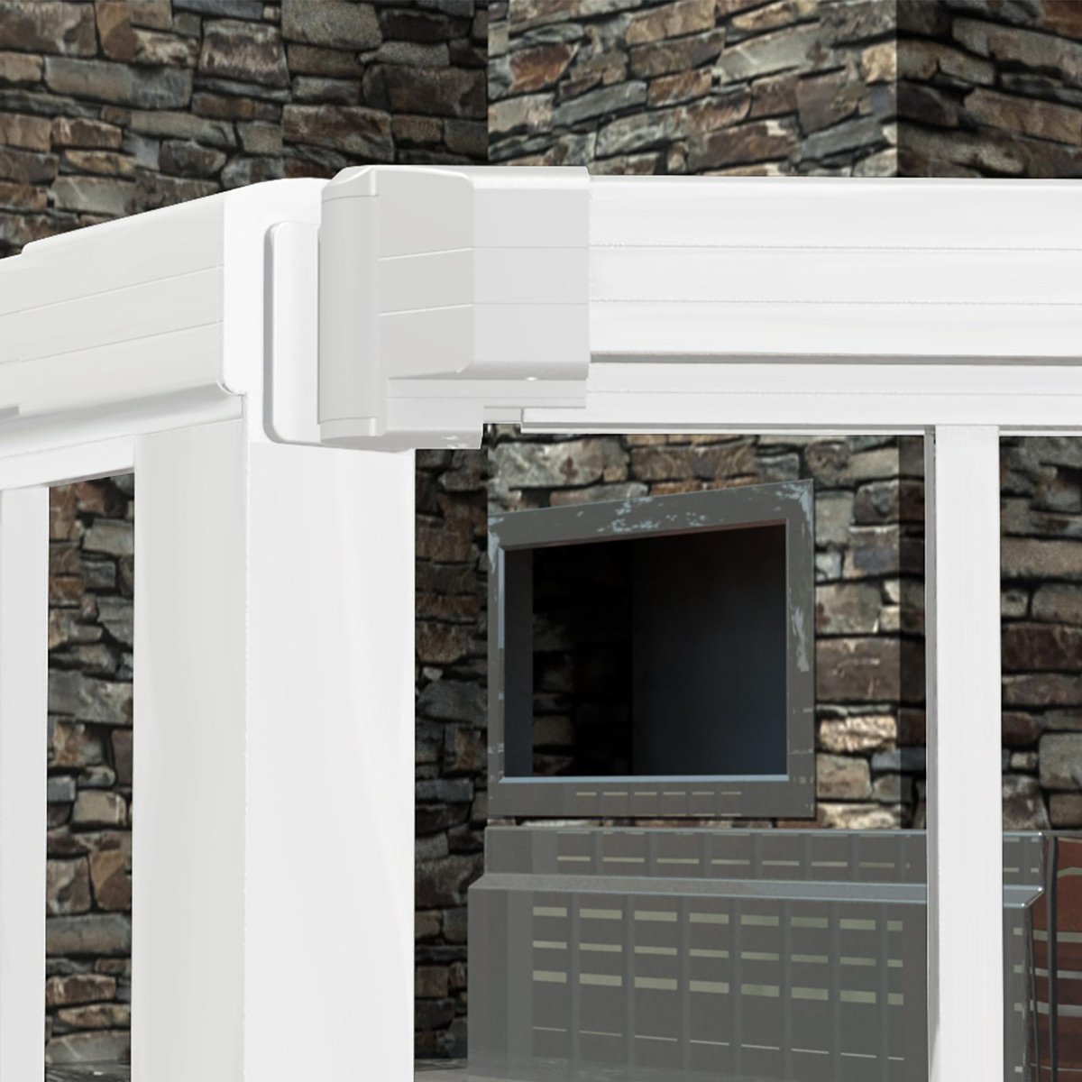 Peak White Aluminium Deck Balustrade Horizontal Angle Bracket Kit - 1 Pack - 45mm x 102mm x 63mm - Easy Installation - Rust Resistant - SuperSaverAU - view 4