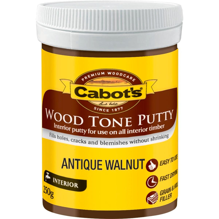 Cabot Antique Walnut Woodtone Putty 250g Water Based Fast Drying - SuperSaverAU - view 1