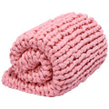 Onkaparinga Knitted Weighted Blanket 6kg - Peach, Glass Beads, Relaxation - SuperSaverAU - view 2