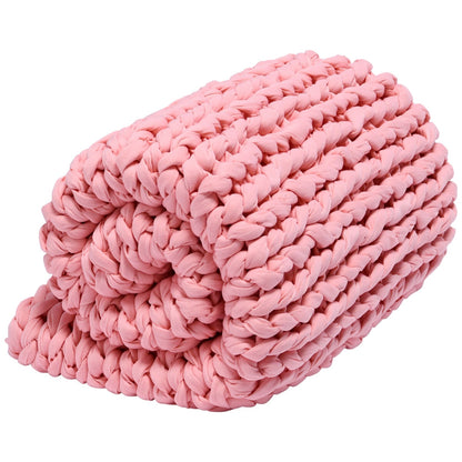 Onkaparinga Knitted Weighted Blanket 6kg - Peach, Glass Beads, Relaxation