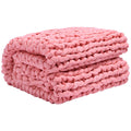 Onkaparinga Knitted Weighted Blanket 6kg - Peach, Glass Beads, Relaxation - SuperSaverAU - view 3