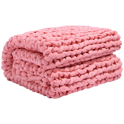 Onkaparinga Knitted Weighted Blanket 6kg - Peach, Glass Beads, Relaxation