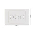 Deta White Triple Switch - 3 Gang - Polycarbonate - Standard Design - SuperSaverAU - view 4