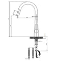 Artusi Gooseneck Mixer Tap - Brushed Gold Finish - 6 Star WELS Rating - 4L/min Flow - ASM501BG