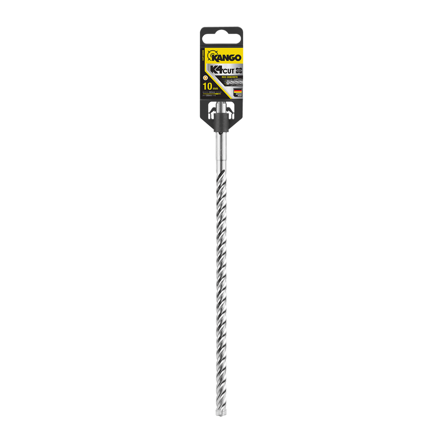 Kango 10mm K4 SDS Plus Drill Bit 265mm Steel Fast Drilling - SuperSaverAU - view 1