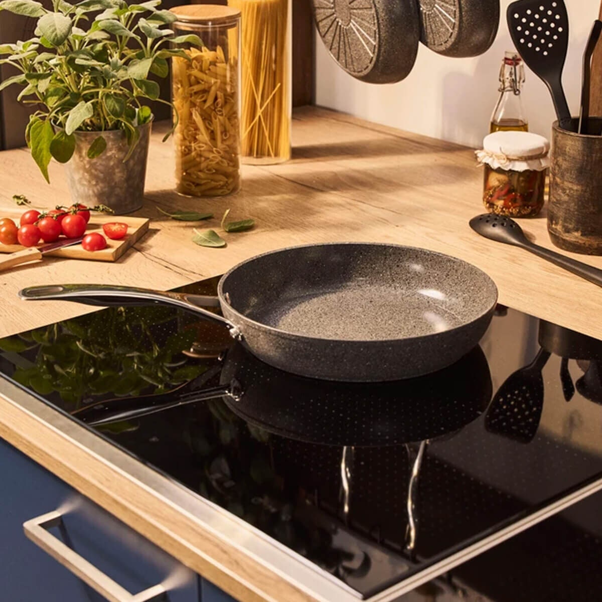 Ballarini 24cm Salina Ceraforce Titanium Fry Pan - PFAS-Free Ceramic Coating, Induction Compatible - 67311