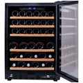 Smart 154L Dual Zone 46 Bottle Underbench Wine Fridge - Black, Active Carbon Filter - SMAWC54DN