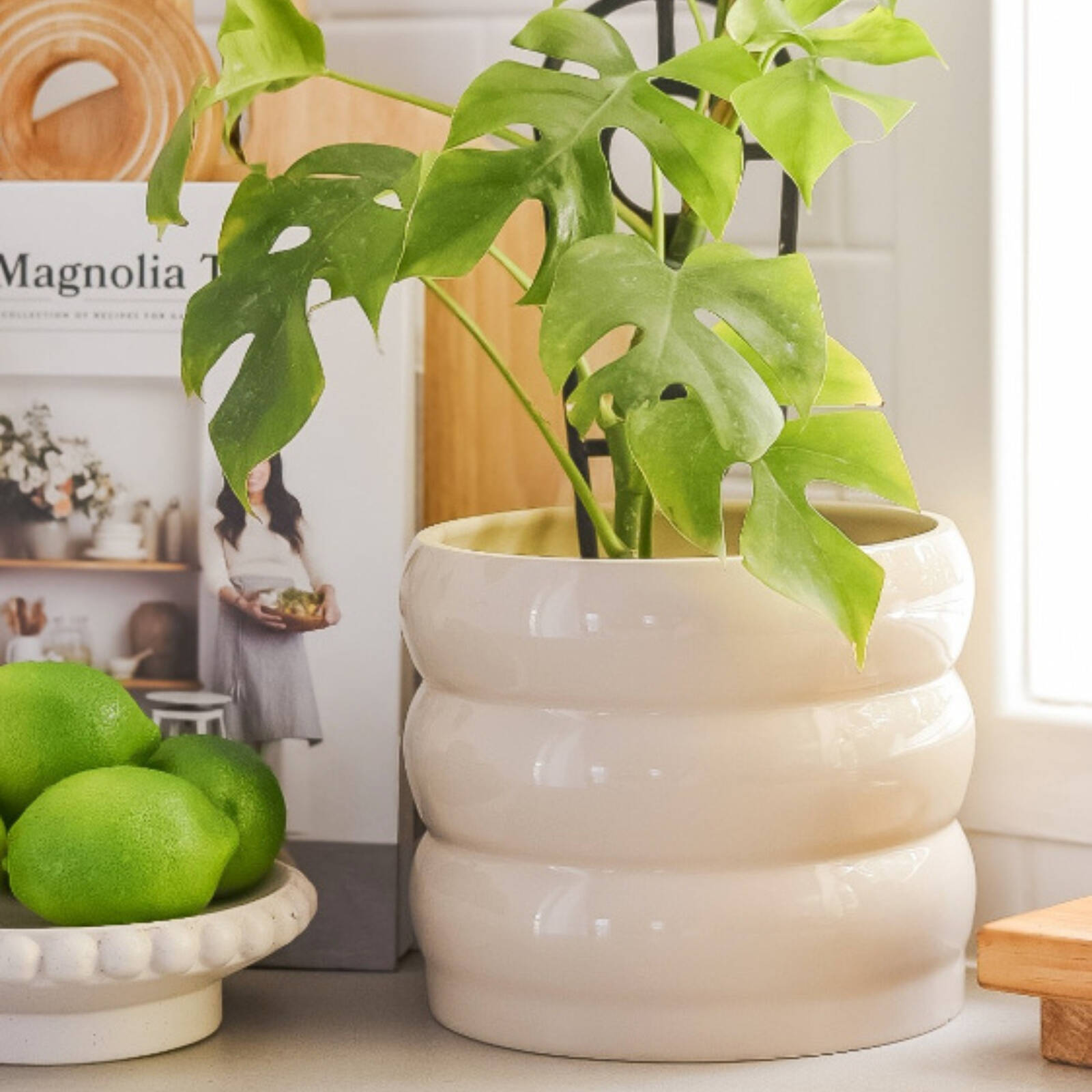 Borralheira Smooth Bone Indoor Ceramic Pot 180 x 155mm
