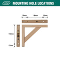 Carinya Stayed Bracket - 150 x 130mm - Raw Pine - 35 kg Load Capacity - SuperSaverAU - view 5