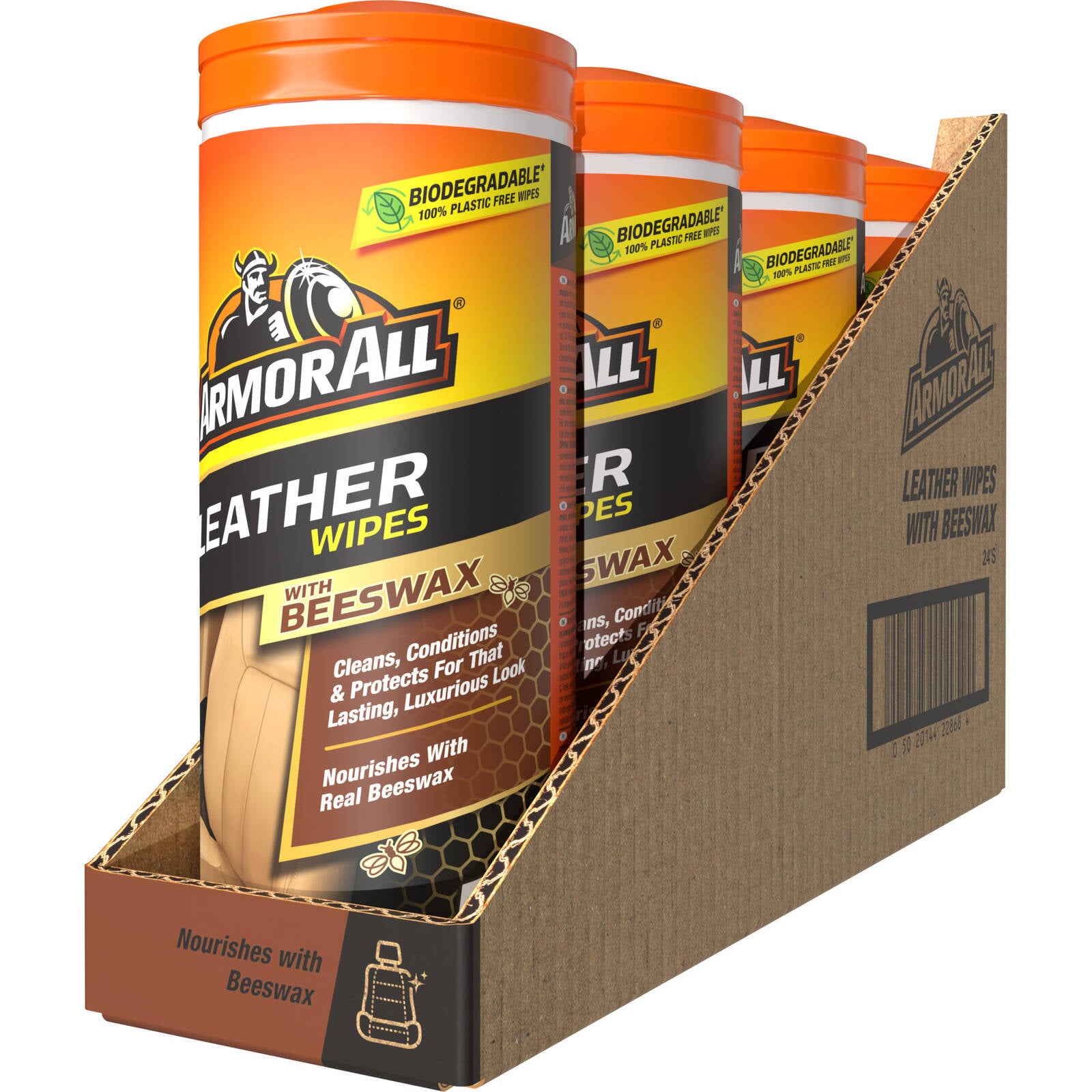 Armor All Leather Car Cleaning Wipes - 24 Pack