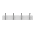 Mode Perma Products 4 Brushed Nickel Hooks White Board Rack Durable - SuperSaverAU - view 1