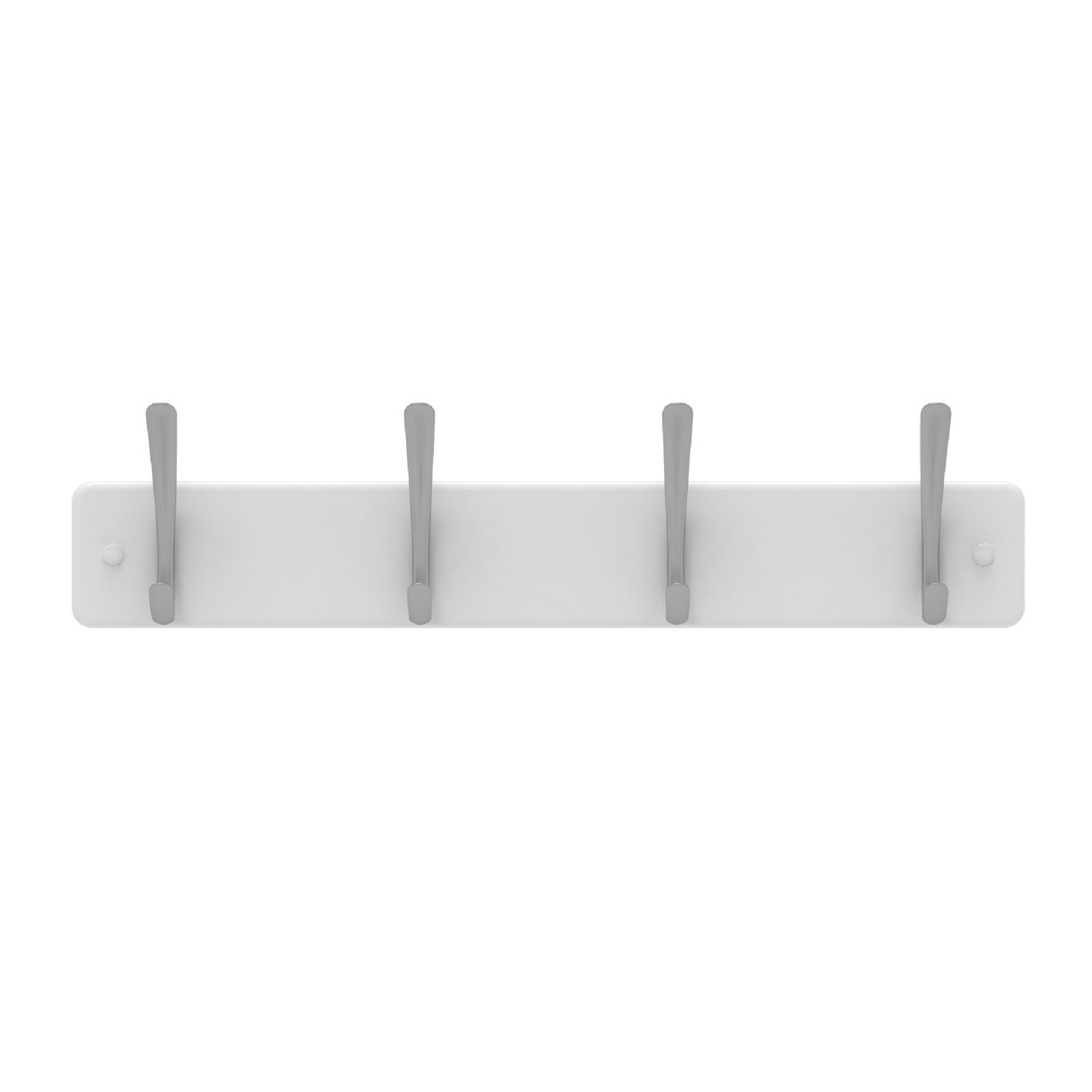 Mode Perma White Hat and Coat Rack 4 Brushed Nickel Hooks