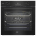 Beko 60cm Multifunction Built-In Oven - SteamAdd, Airfry, 8 Functions, Black Glass - BBO6851MDX