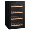Vintec 35 Bottle Single Zone Underbench Wine Fridge - Black, Triple Glazed Door, Security Lock - VWS830FCB-X