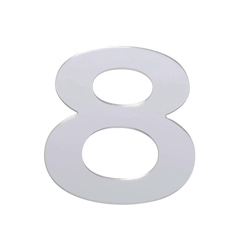 Sandleford 25mm Silver Self Adhesive House Number 8 - Durable Weather Resistant Numeral - SuperSaverAU - view 1