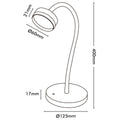Brilliant Jerico LED Desk Lamp - 3W - 40cm - Black - Adjustable Brightness - SuperSaverAU - view 5