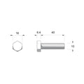 ZENITH M10 x 40mm Zinc Plated 4.6 Grade Steel Hex Head Bolt And Nut