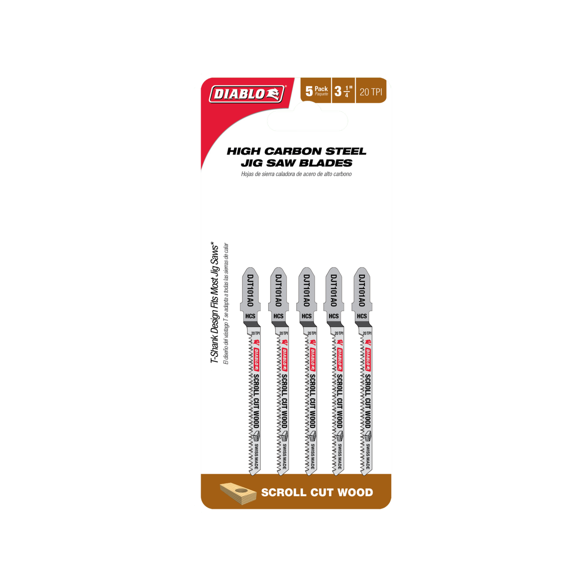 Diablo 83mm High Carbon Steel Jig Saw Blade 5 Pack - Precision Cutting - SuperSaverAU - view 1