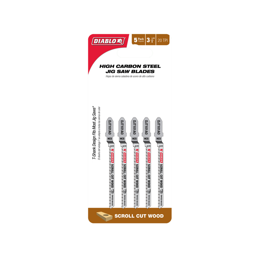 Diablo 83mm High Carbon Steel Jig Saw Blade 5 Pack - Precision Cutting - SuperSaverAU - view 1