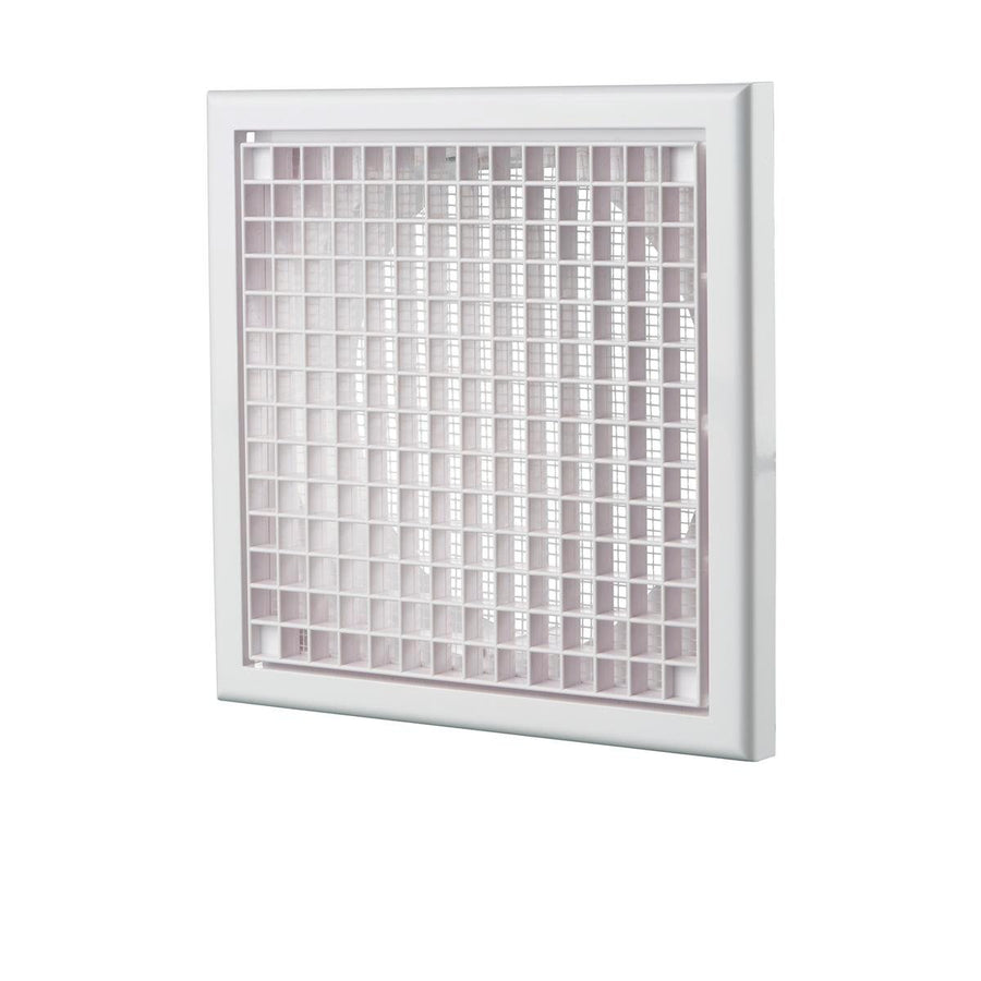 Blauberg 125mm White Square Eggcrate Grille - ABS Plastic - Easy Maintenance - SuperSaverAU - view 1