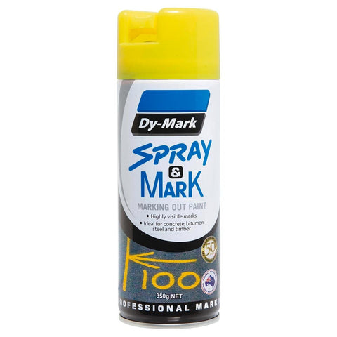 Dy-Mark Fluoro Yellow Spray Paint 350g Toluene-Free High Opacity - SuperSaverAU - view 1