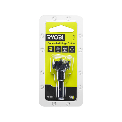 Ryobi Concealed Hinge Cutter - 26mm - High Carbon Steel - Precise Drilling - SuperSaverAU - view 1