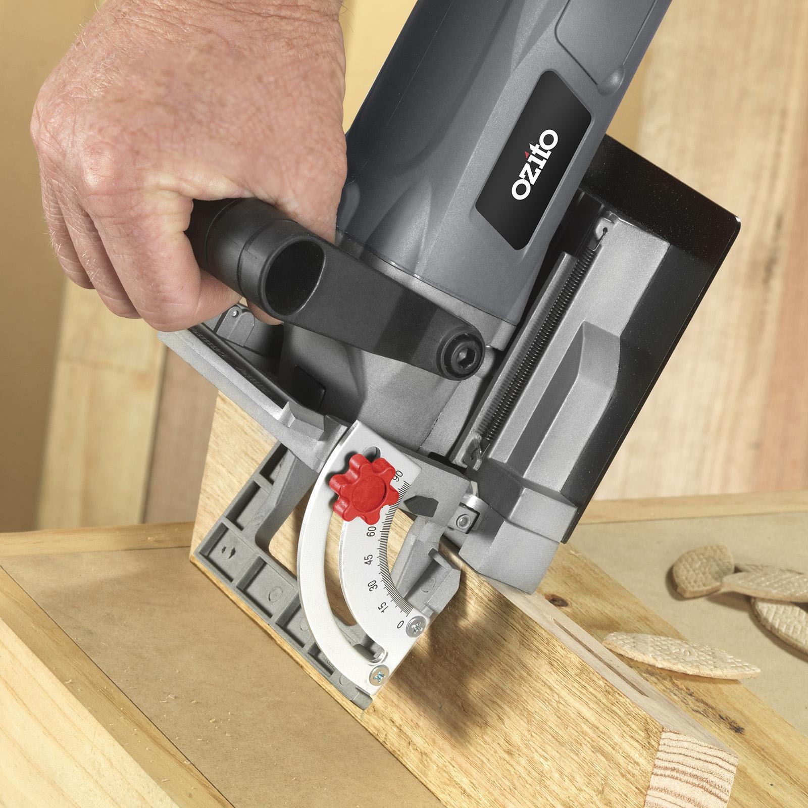 Ozito 1010W Biscuit Joiner BJK-1010 - 11000rpm with Side Handle & Adjustable Fence