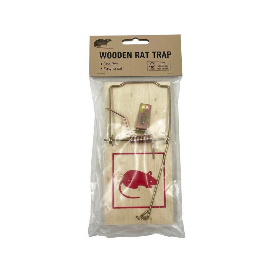 Wooden Rat Trap - Classic Spring Trap - 80mm x 170mm - High Sensitivity - SuperSaverAU - view 1