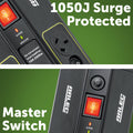 Arlec 8 Outlet Surge Protected Powerboard with USB, CAT6 and ADSL