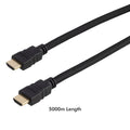 Click 5m 4K HDMI Cable CLK1538 - Black Nylon Braided, 4K Ultra HD