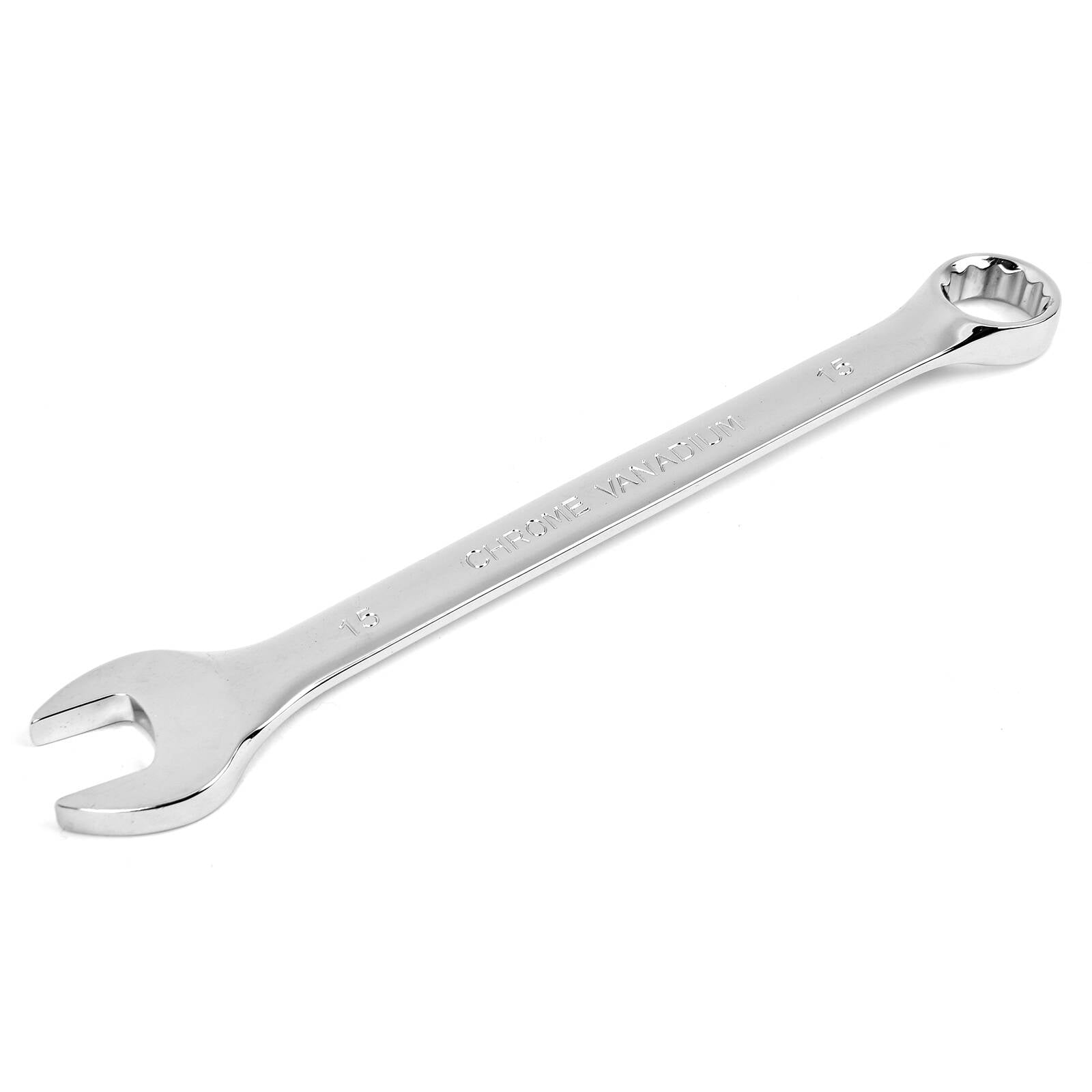 Trojan 15mm Combination Spanner Chrome Vanadium 12 Point Ring & Open End