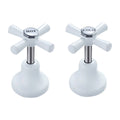 Shaw Mason White Easy Clean Basin Top Assembly Pair - 67mm x 105mm - Easy Installation - SuperSaverAU - view 1