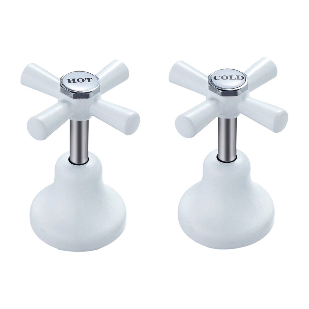 Shaw Mason White Easy Clean Basin Top Assembly Pair - 67mm x 105mm - Easy Installation - SuperSaverAU - view 1