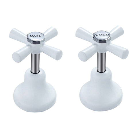 Shaw Mason White Easy Clean Basin Top Assembly Pair - 67mm x 105mm - Easy Installation - SuperSaverAU - view 1