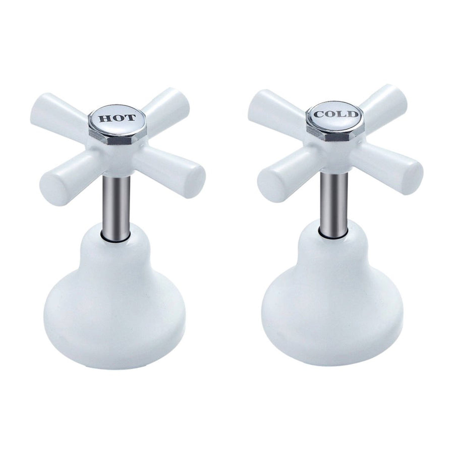 Shaw Mason White Easy Clean Basin Top Assembly Pair - 67mm x 105mm - Easy Installation - SuperSaverAU - view 1