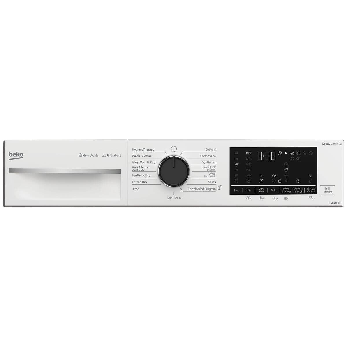 Beko 8kg/4kg UltraFast Washer Dryer Combo - Wi-Fi HomeWhiz, 15 Programs - BWDB8420W1
