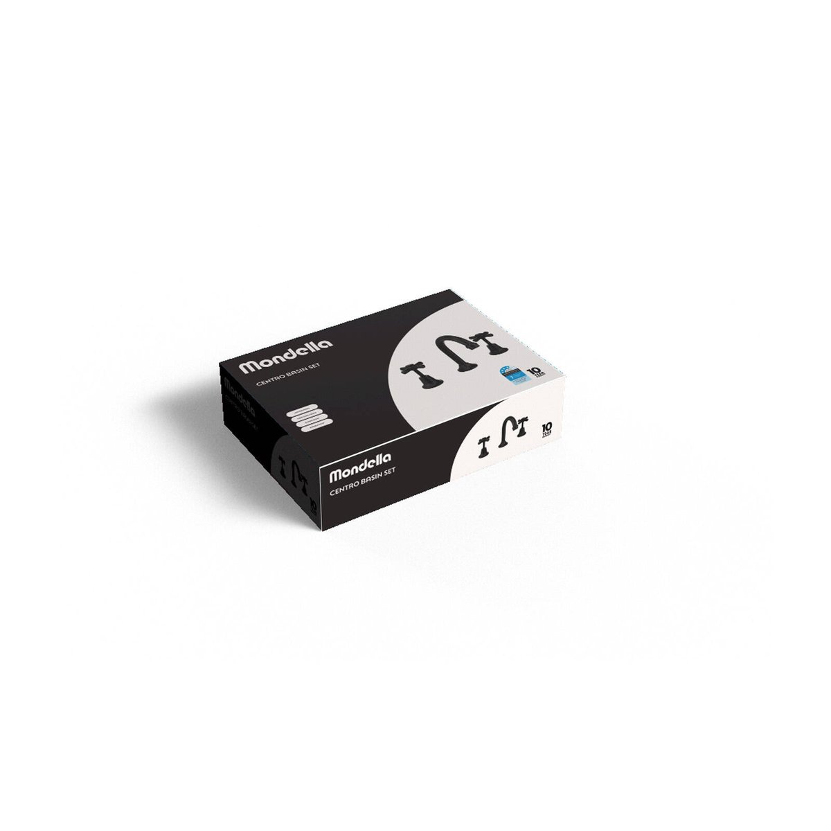 Mondella Matt Black Centro Basin Set - 1.8kg - 115mm x 150mm x 205mm - Lead-Free Brass - Easy Installation - SuperSaverAU - view 2