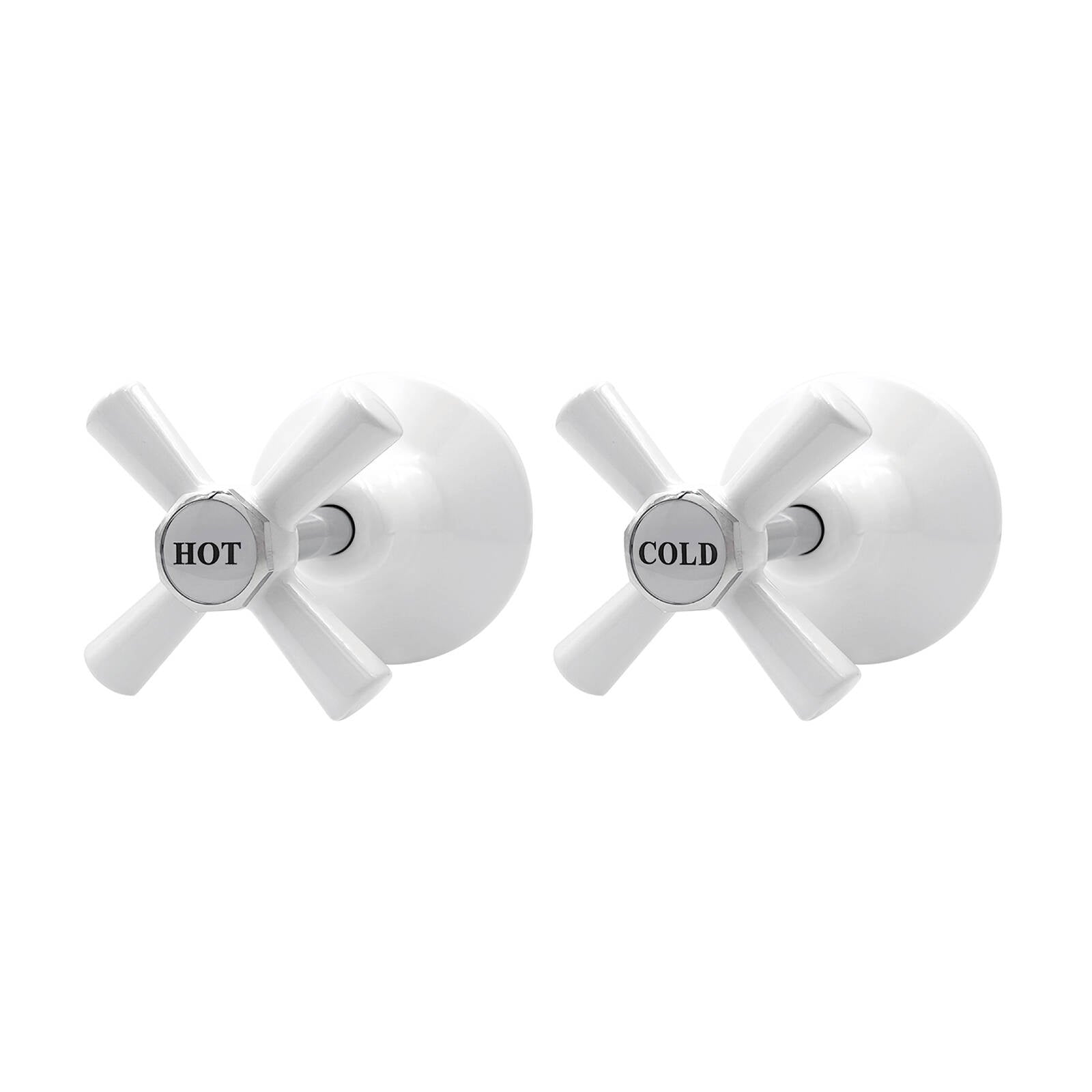 Shaw & Mason White Easy Clean Top Assembly - Brass, Pair