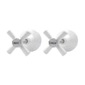 Shaw Mason White Easy Clean Top Assembly - Pair - 130mm x 140mm x 70mm - Brass Construction - SuperSaverAU - view 1