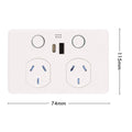 Deta Grid Smart Double Power Point - USB A+C PD 20W Fast Charging - White - 50mm x 74mm x 115mm - SuperSaverAU - view 5