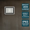 Brilliant Ranger III 20W LED Flood Light Weather-Resistant Outdoor Grey 20862/08